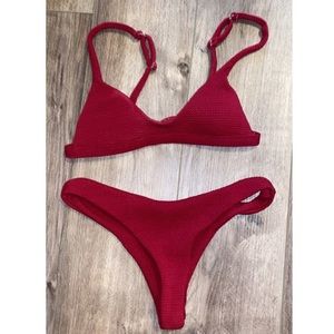 Red bikini set